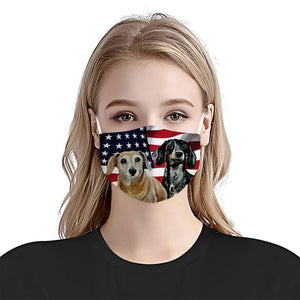 Dachshund American Flag 2 EZ07 1504 Face Mask