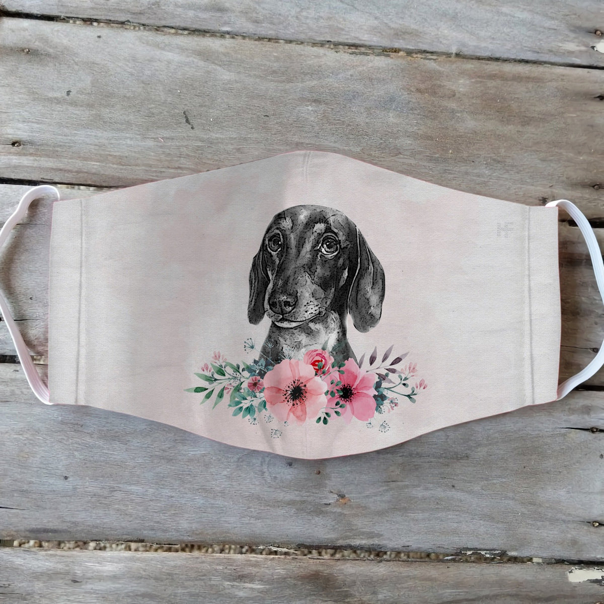 Dachshund Dog Flower EZ01 2404 Face Mask
