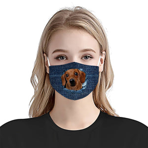 Dachshund Jean EZ01 0805 Face Mask