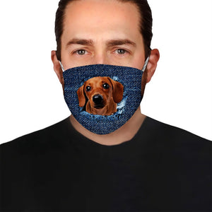 Dachshund Jean EZ01 0805 Face Mask