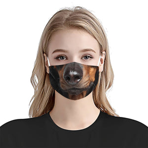 Dachshund Face EZ03 1504 Face Mask