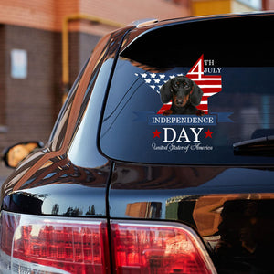 Dachshund-Independent Day2 Car Sticker