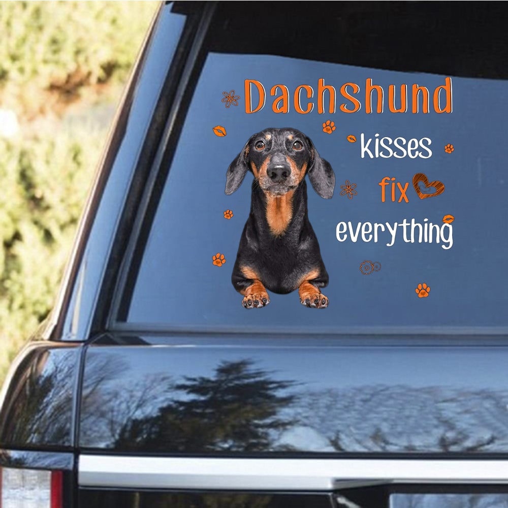 Dachshund-Kiss Fix Everything Decal