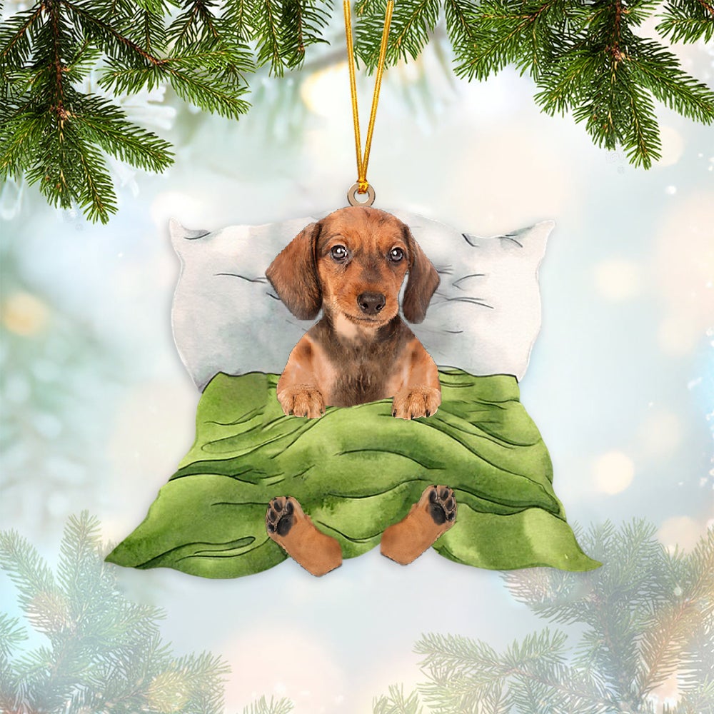 Dachshund-Sleep time Two Sides Ornament