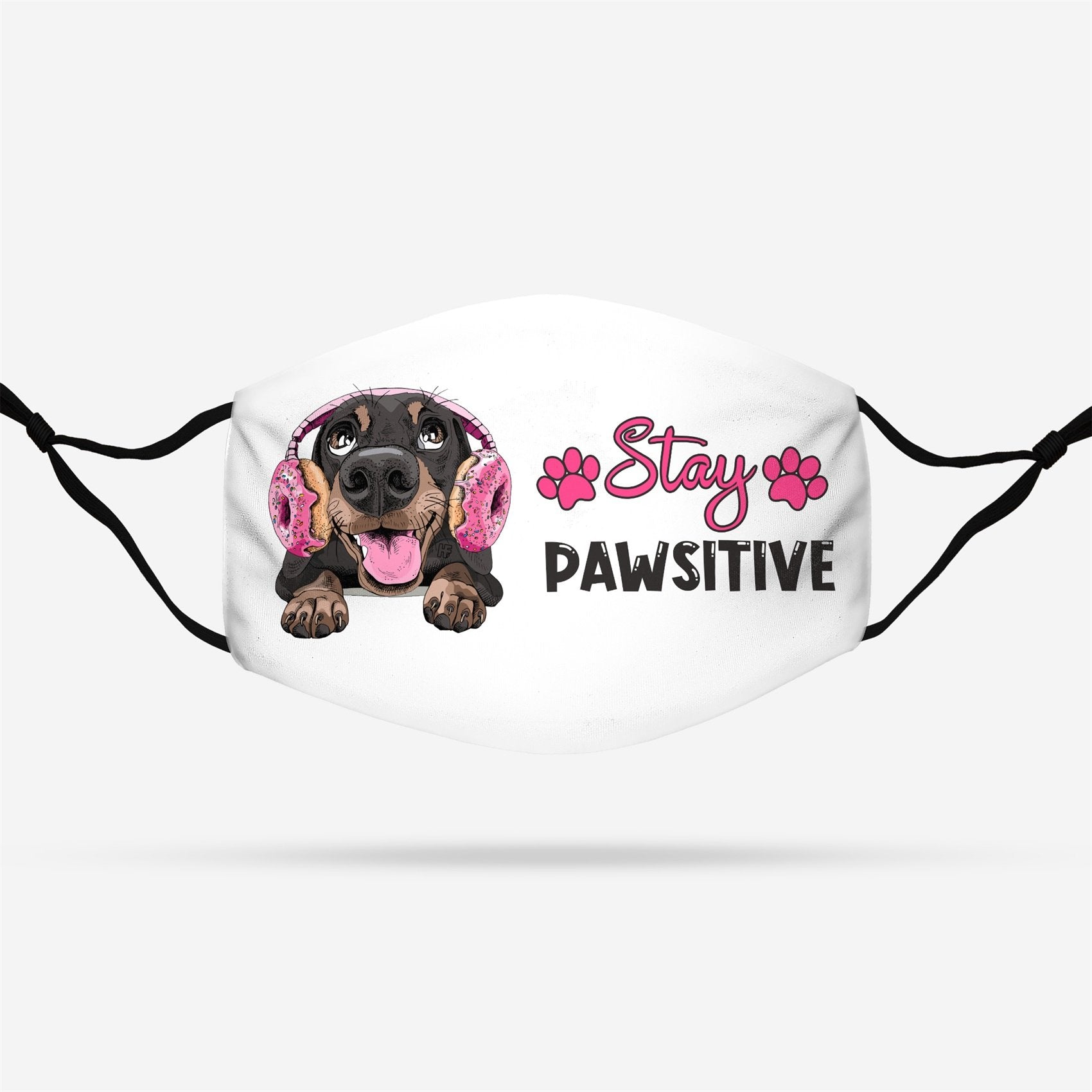 Dachshund Stay PAWsitive EZ13 0708 Face Mask