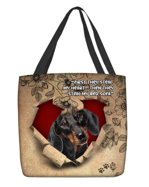 Dachshund-Torn Cloth Tote Bag