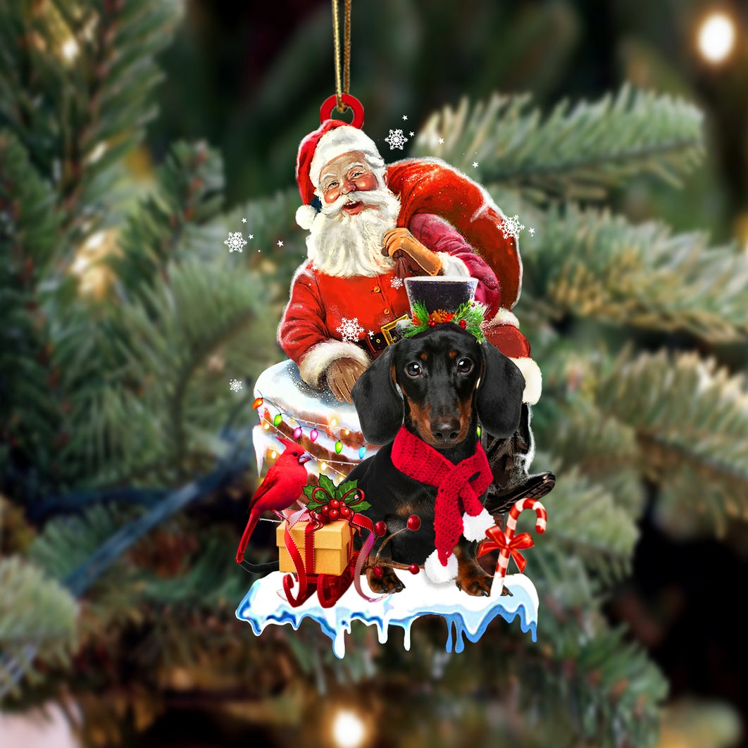 Dachshund 1-Christmas Chimney Two Sided Ornament