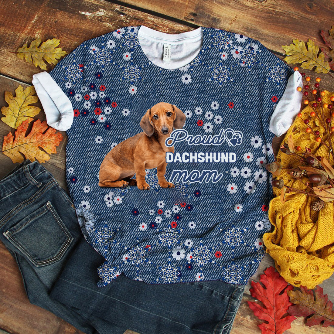 Dachshund 3-Pround Mom T-shirt