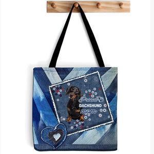 Dachshund 3 2 Pround Mom2-Cloth Tote Bag