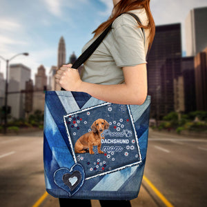 Dachshund 3 Pround Mom2-Cloth Tote Bag