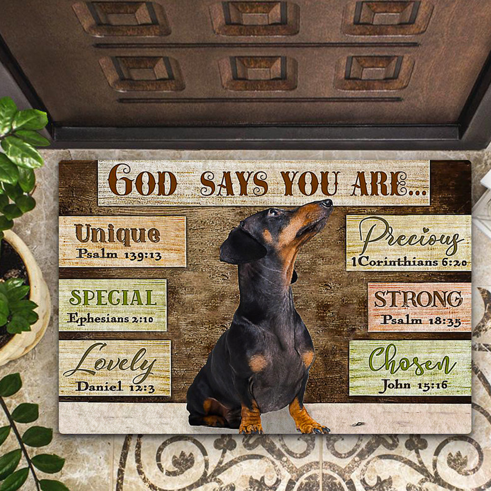 Dachshund God Says You Are Doormat