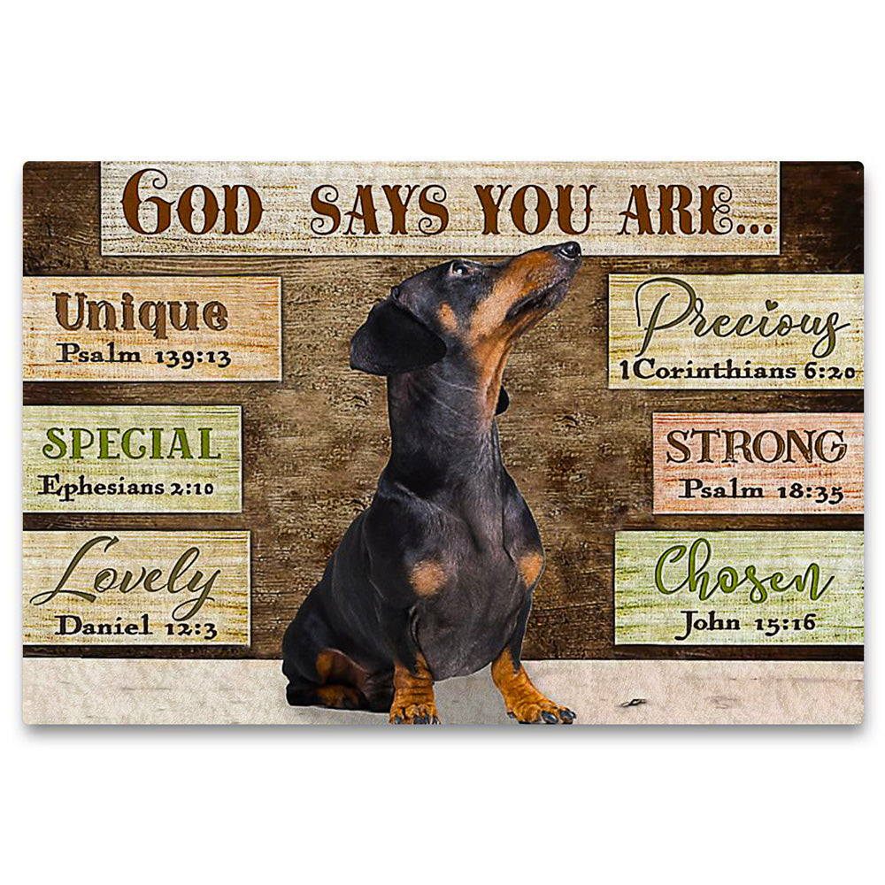 Dachshund God Says You Are Doormat