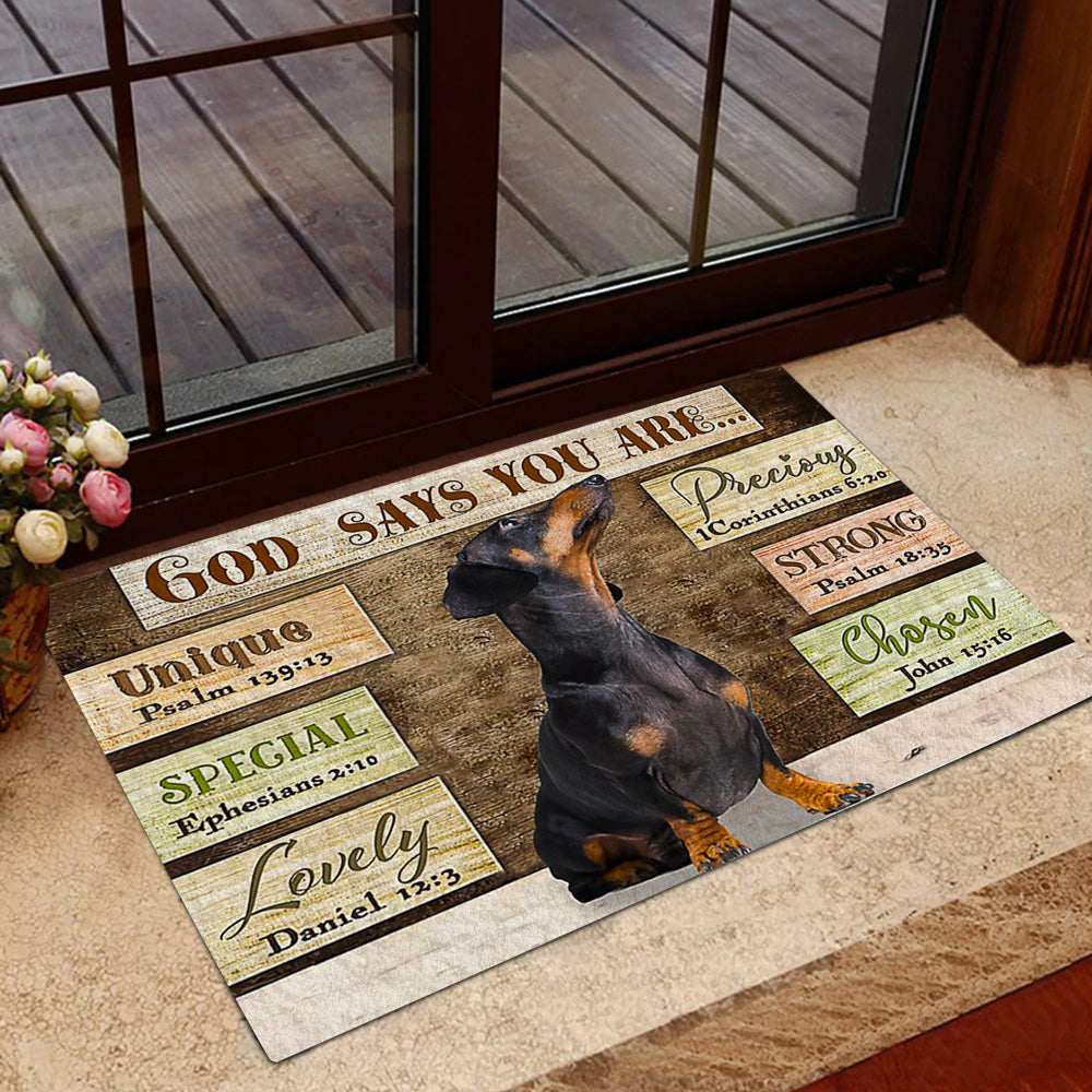 Dachshund God Says You Are Doormat