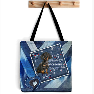 Dachshund Pround Mom2-Cloth Tote Bag