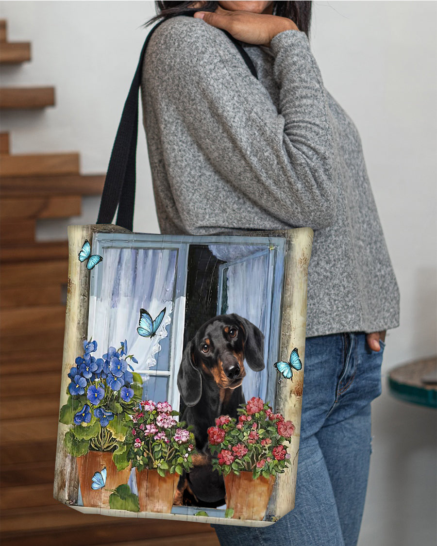 Dachshund Today I Choose Joy-Cloth Tote Bag