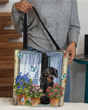 Dachshund Today I Choose Joy-Cloth Tote Bag