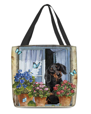 Dachshund Today I Choose Joy-Cloth Tote Bag