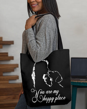 Dachshund You Are My Happy Place-Cloth Tote Bag