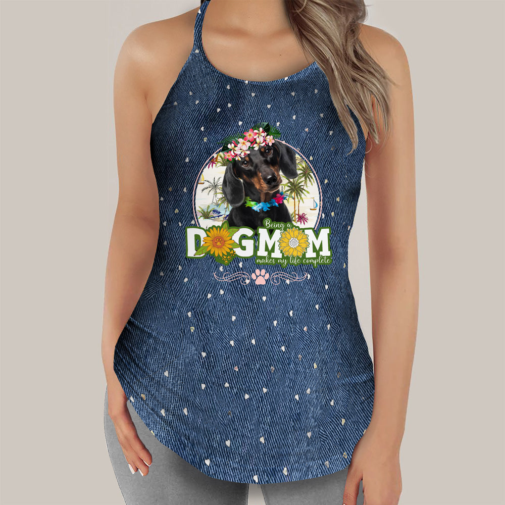 Dachshund (2)-Hawaii beach Dog Mom Tank Top