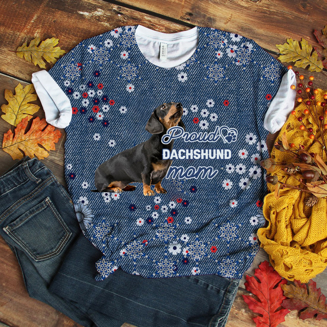 Dachshund (2)-Pround Mom T-shirt