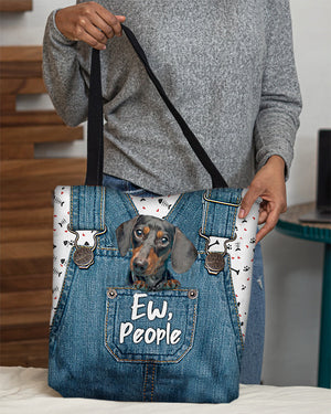 Dachshund-EW people-Cloth Tote Bag