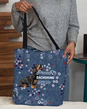 Dachshund (2) Pround Mom-Cloth Tote Bag