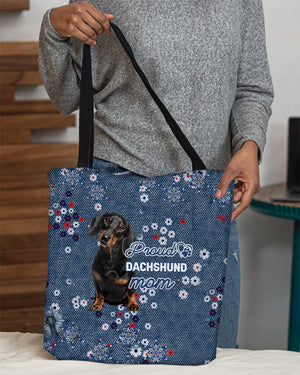 Dachshund (3) Pround Mom-Cloth Tote Bag