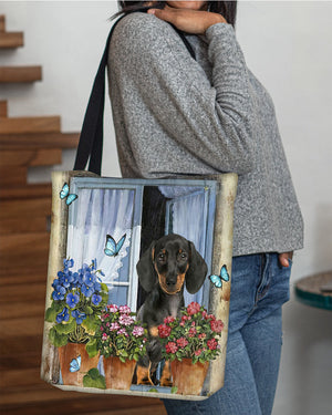 Dachshund (3) Today I Choose Joy-Cloth Tote Bag