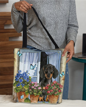 Dachshund (3) Today I Choose Joy-Cloth Tote Bag