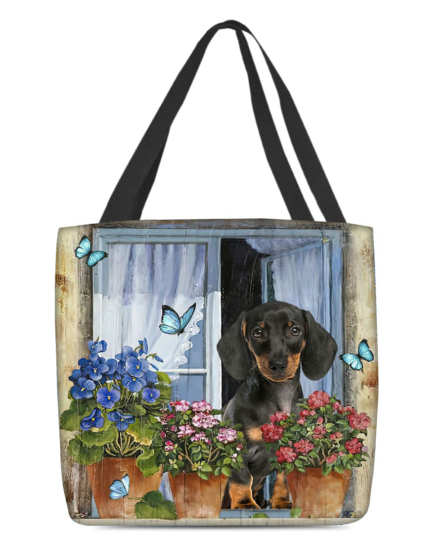 Dachshund (3) Today I Choose Joy-Cloth Tote Bag