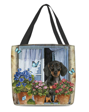 Dachshund (3) Today I Choose Joy-Cloth Tote Bag