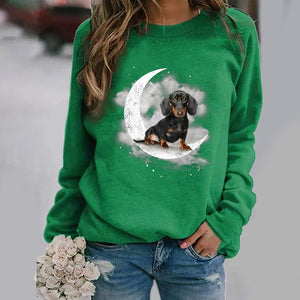 Dachshund (4) -Sit On The Moon- Premium Sweatshirt