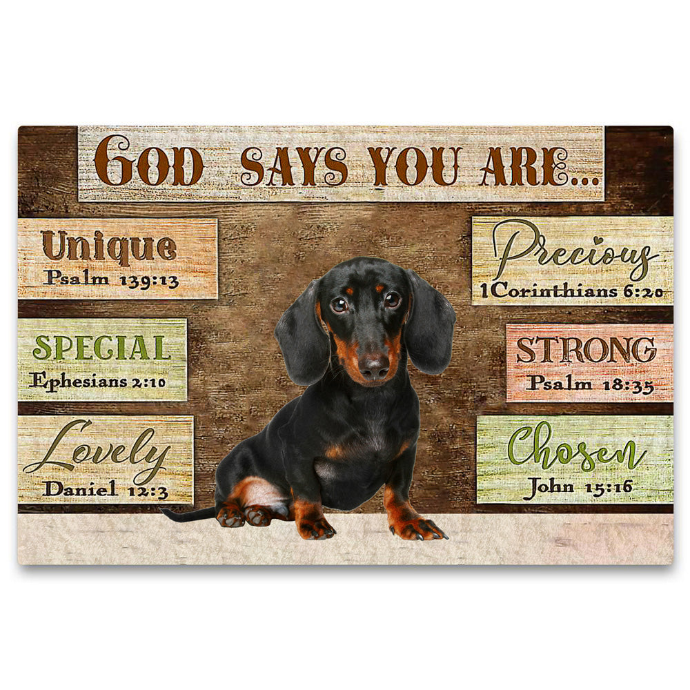 Dachshund  (4) God Says You Are Doormat