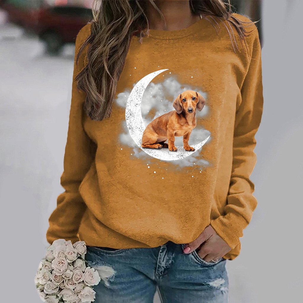 Dachshund (7) -Sit On The Moon- Premium Sweatshirt
