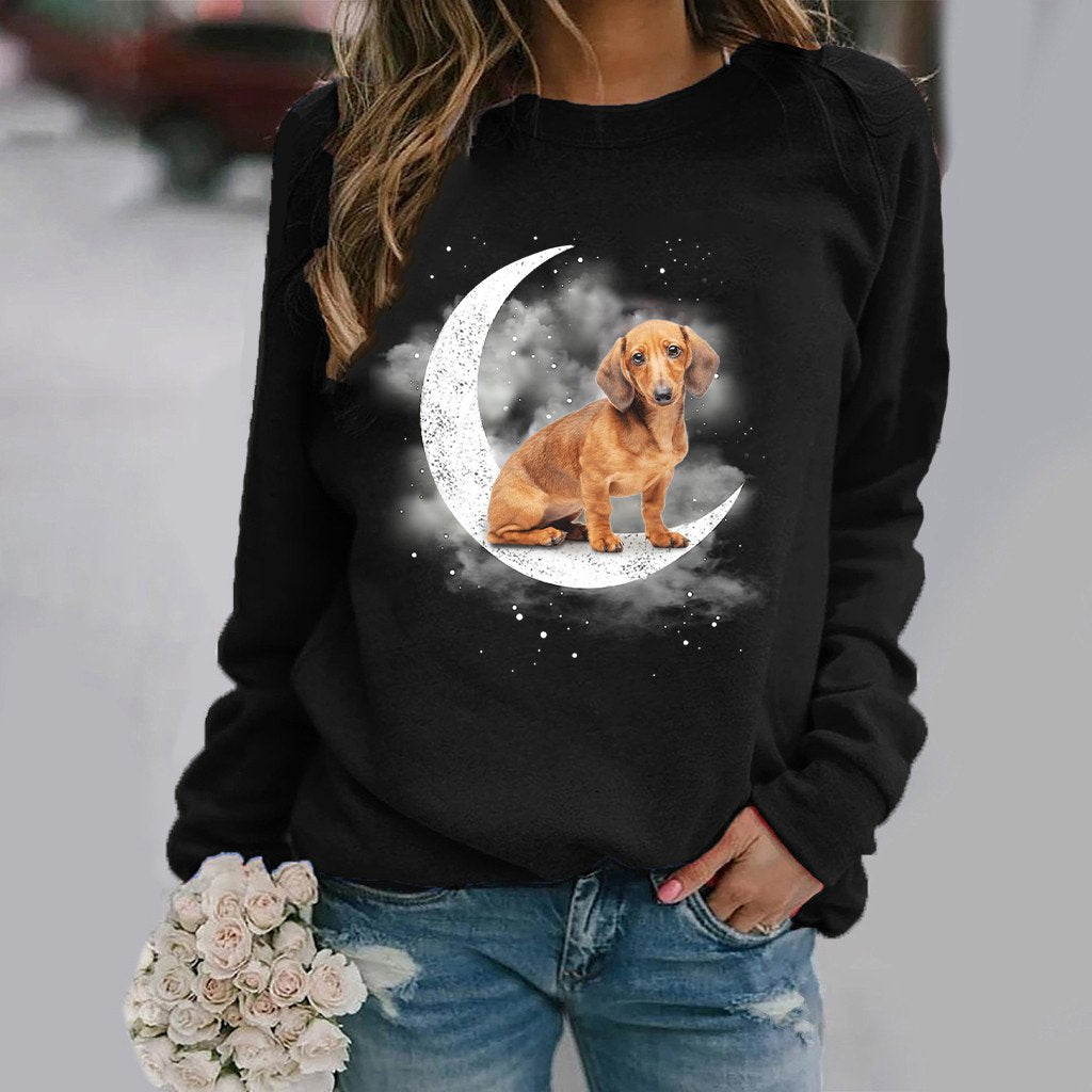 Dachshund (7) -Sit On The Moon- Premium Sweatshirt