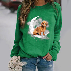 Dachshund (7) -Sit On The Moon- Premium Sweatshirt