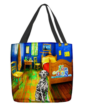 Dalmatian in the bedroom-Cloth Tote Bag