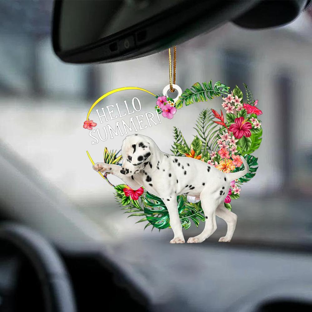 Dalmatian-Hello Summer-Two Sided Ornament