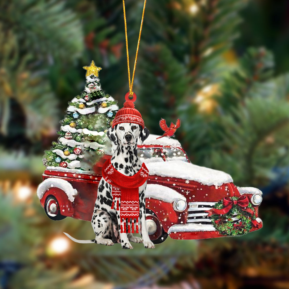 Dalmatian-Christmas Car Two Sided Ornament