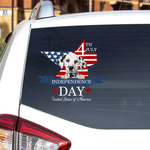 Dalmatian-Independent Day2 Car Sticker