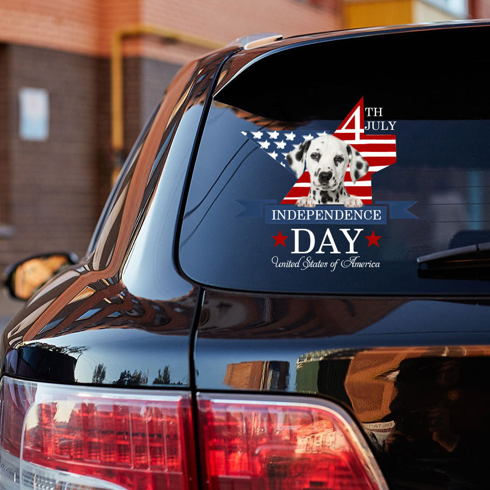 Dalmatian-Independent Day2 Car Sticker