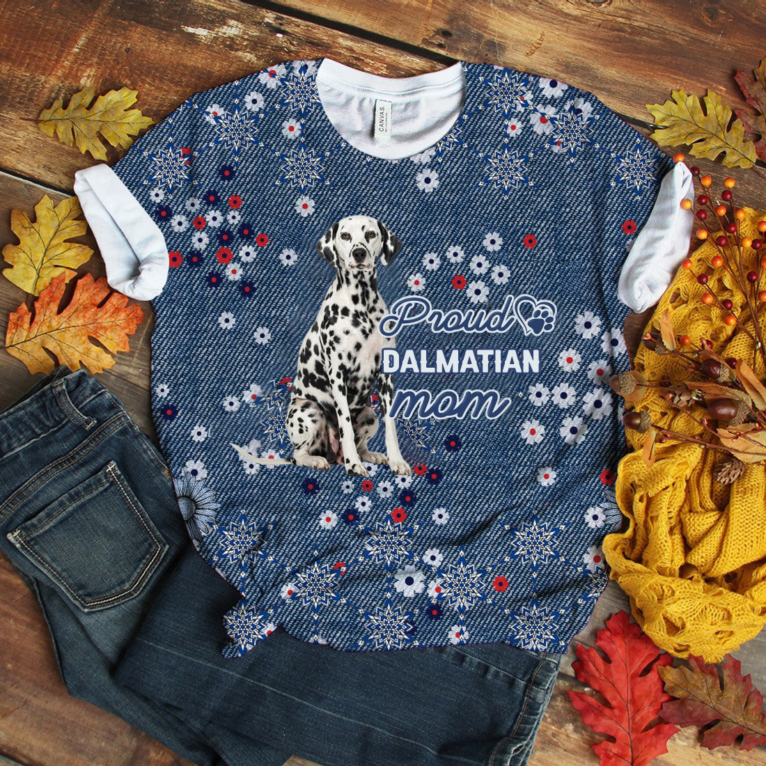 Dalmatian-Pround Mom T-shirt