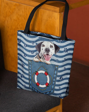 Dalmatian On Board-Cloth Tote Bag