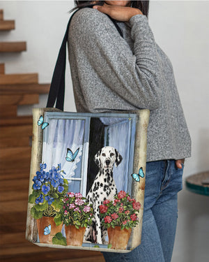 Dalmatian Today I Choose Joy-Cloth Tote Bag