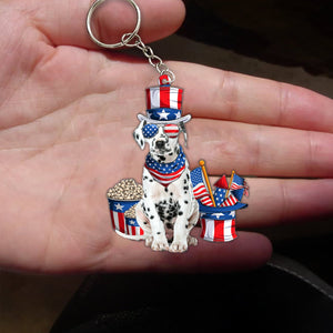 Dalmatian-July Stuff Flat Acrylic Keychain