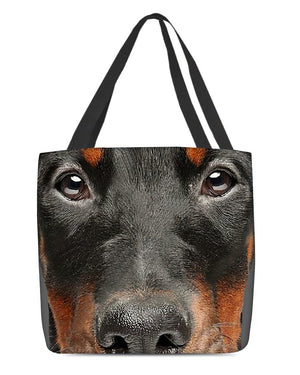 Doberman 2 Face-Cloth Tote Bag