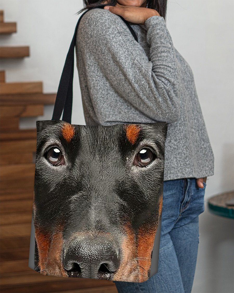 Doberman 2 Face-Cloth Tote Bag