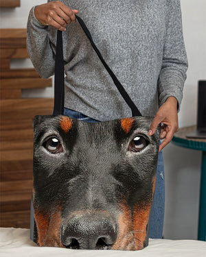 Doberman 2 Face-Cloth Tote Bag