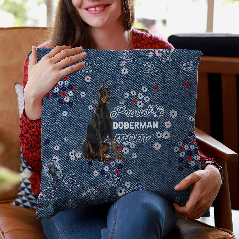 Doberman 2 Pround Mom-Pillow Case