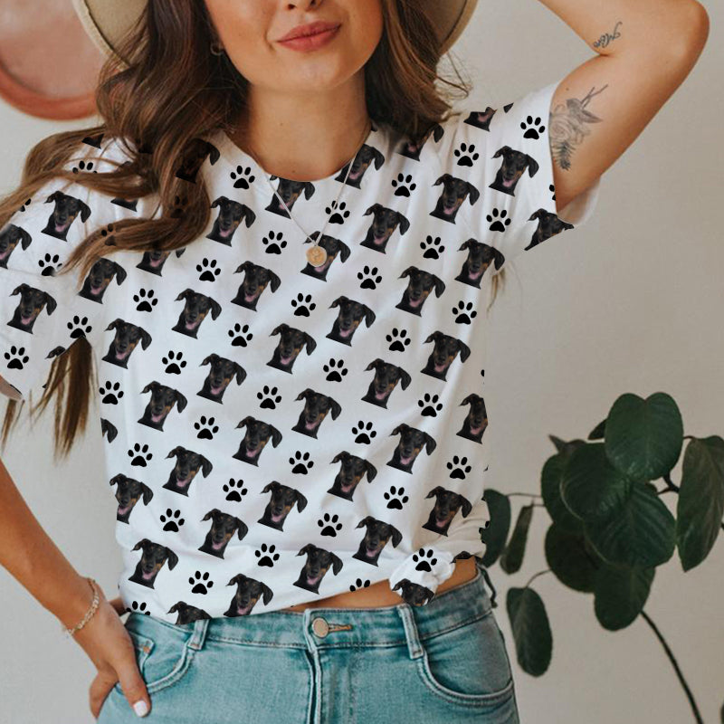 Doberman Pinscher-Faces & Paws T-shirt